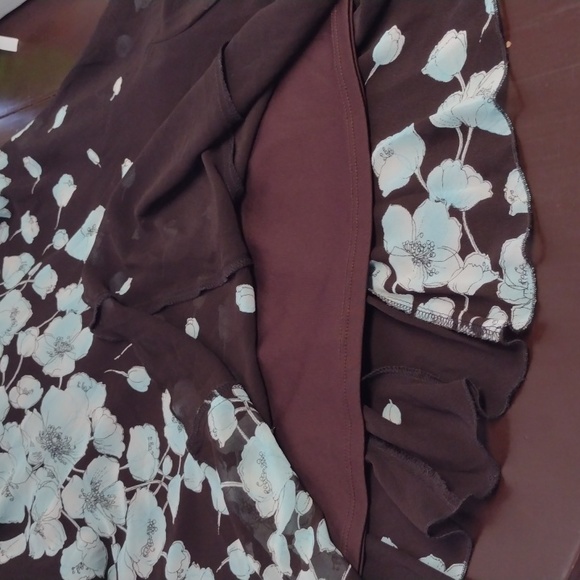 Studio Y Y2K Floral V-Neck Dress in Brown and Blue size 7/8 - Picture 14 of 16